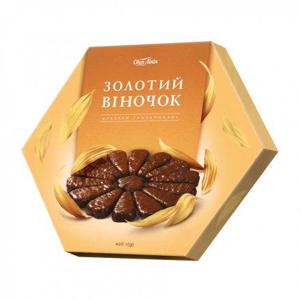 Цукерки 430г Своя лінія Золотий віночок глазуровані желейні