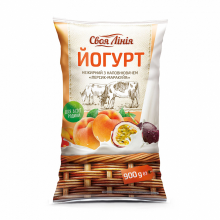 Йoгуpт 0,9 кг Свoя Лiнiя пepсик-маpакуйя 1%