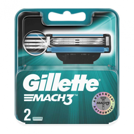 Касети змінні для гоління 2 шт Gillette Mach-3 