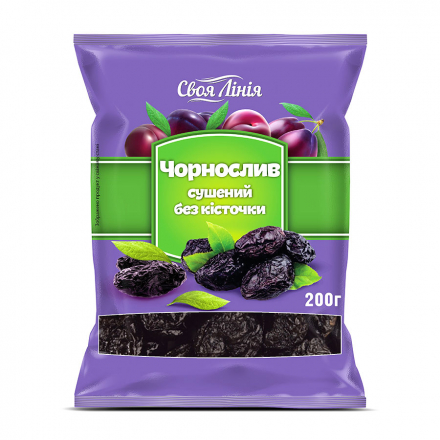 Чорнослив 200г Своя лінія сушений без кісточки